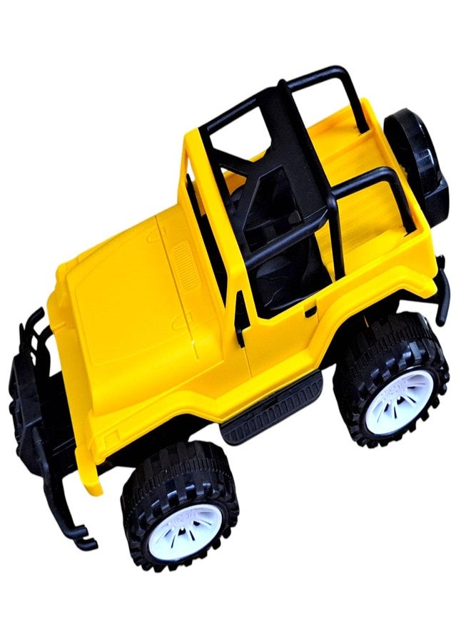 JNiL Pull Back Vehicles Push and Go Crawling Toy Car Jeep for Kids & Children (Yellow) - Image 1